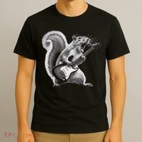 Squirrel Playing Guitar Rock And Roll T-Shirt thumb 3