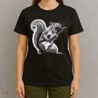Squirrel Playing Guitar Rock And Roll T-Shirt thumb 4