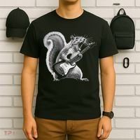 Squirrel Playing Guitar Rock And Roll T-Shirt thumb 6