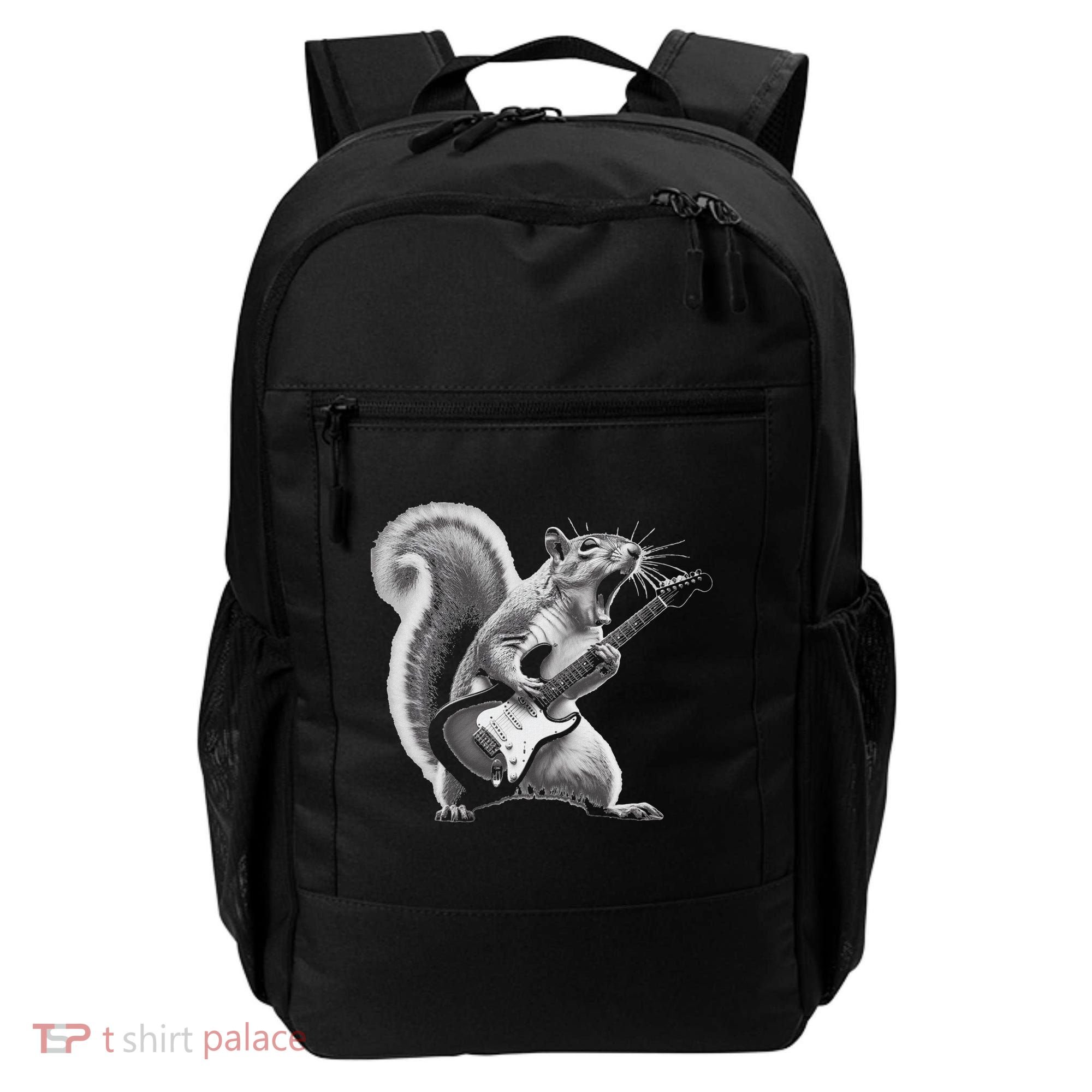 Squirrel Playing Guitar Rock And Roll Backpack