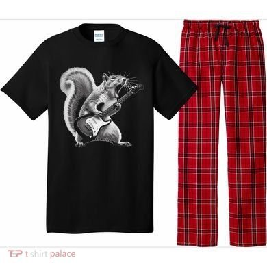 Squirrel Playing Guitar Rock And Roll Pajama Set