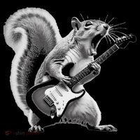 Squirrel Playing Guitar Rock And Roll Mousepad thumb 1