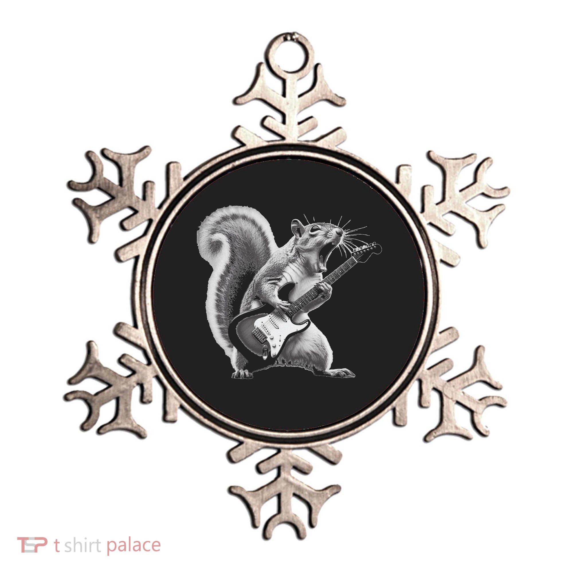 Squirrel Playing Guitar Rock And Roll Ornament