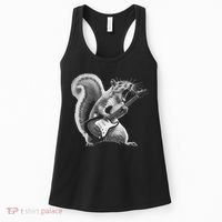 Squirrel Playing Guitar Rock And Roll Women's Tank Top thumb 0
