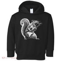 Squirrel Playing Guitar Rock And Roll Toddler Hoodie thumb 0