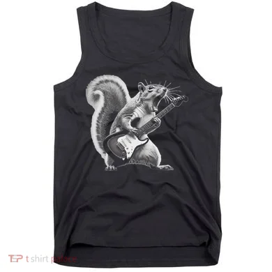 Squirrel Playing Guitar Rock And Roll Tank Top