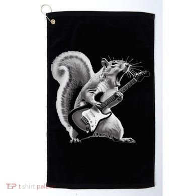 Squirrel Playing Guitar Rock And Roll Golf Towel