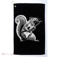 Squirrel Playing Guitar Rock And Roll Golf Towel thumb 0