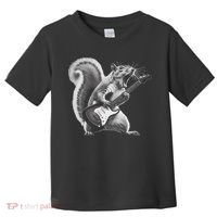 Squirrel Playing Guitar Rock And Roll Toddler T-Shirt thumb 0
