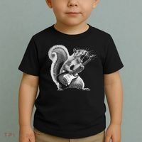 Squirrel Playing Guitar Rock And Roll Toddler T-Shirt thumb 2
