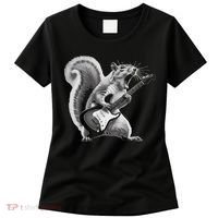 Squirrel Playing Guitar Rock And Roll Women's T-Shirt thumb 0