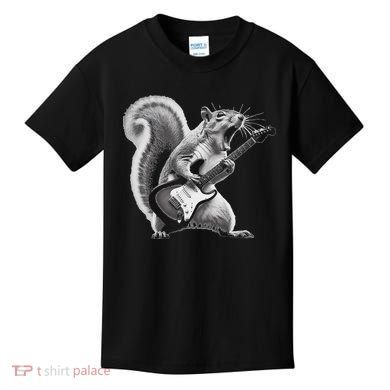 Squirrel Playing Guitar Rock And Roll Kids T-Shirt