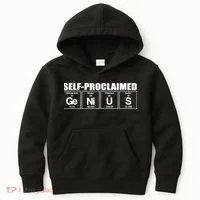 Self Proclaimed Genius Funny Gift Kids Hoodie thumb 0