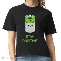 Stay Positive Green Stay Positive Loose Happy For Life Cute Gift Comfort Colors Boxy T-Shirt thumb 0