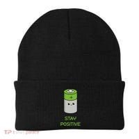 Stay Positive Green Stay Positive Loose Happy For Life Cute Gift Beanie thumb 0