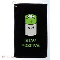 Stay Positive Green Stay Positive Loose Happy For Life Cute Gift Golf Towel thumb 0