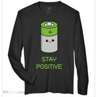 Stay Positive Green Stay Positive Loose Happy For Life Cute Gift Zone Performance Long-Sleeve T-Shirt thumb 0