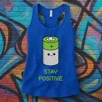 Stay Positive Green Stay Positive Loose Happy For Life Cute Gift Women's Tank Top thumb 3