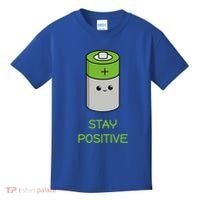 Stay Positive Green Stay Positive Loose Happy For Life Cute Gift Kids T-Shirt thumb 0