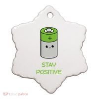 Stay Positive Green Stay Positive Loose Happy For Life Cute Gift Ceramic Ornament thumb 0