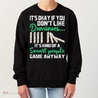 Smart People Game Anyway Dominoes Lover Domino Player Women's Sweatshirt thumb 0