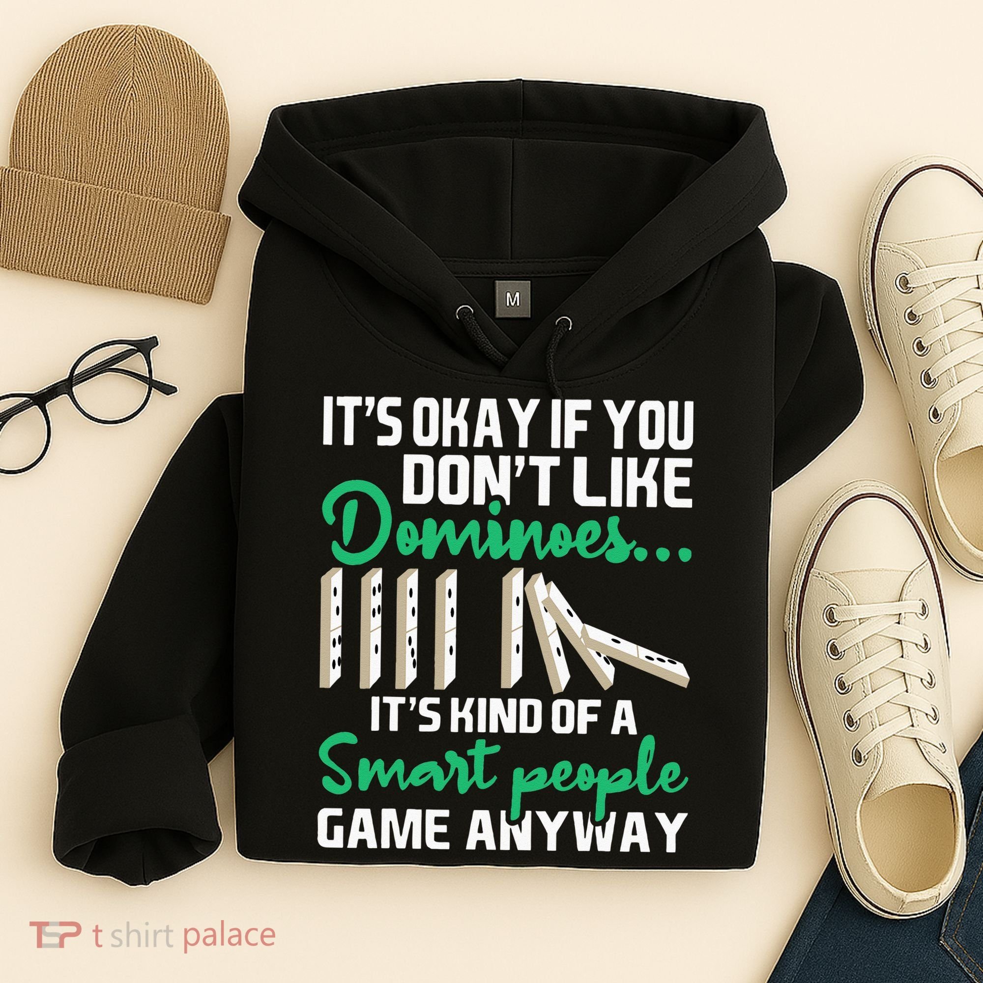 Smart People Game Anyway Dominoes Lover Domino Player Hoodie