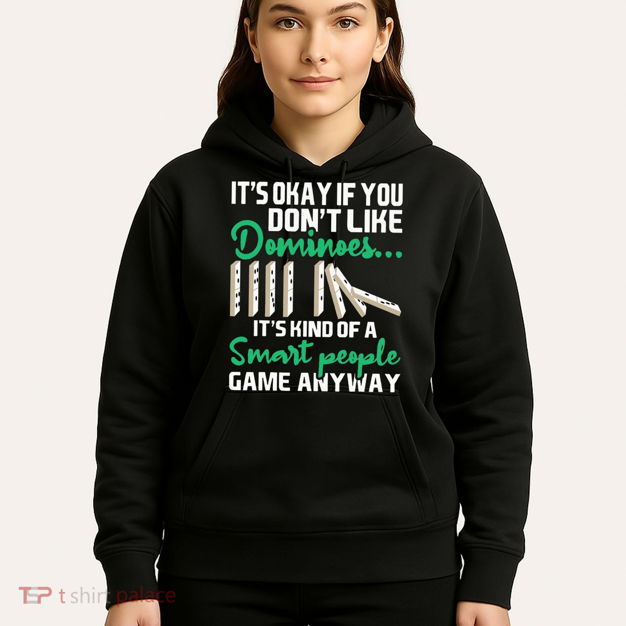 Smart People Game Anyway Dominoes Lover Domino Player Hoodie