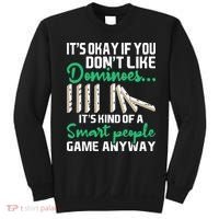 Smart People Game Anyway Dominoes Lover Domino Player Sweatshirt thumb 0