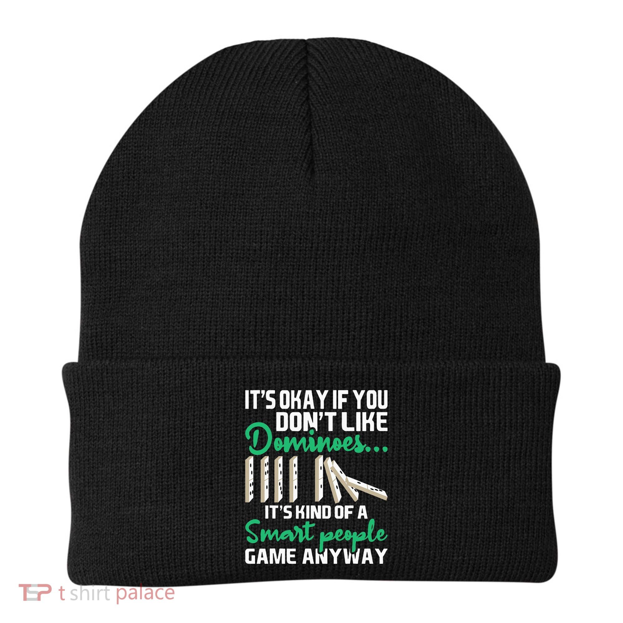 Smart People Game Anyway Dominoes Lover Domino Player Beanie
