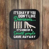 Smart People Game Anyway Dominoes Lover Domino Player Coaster thumb 0