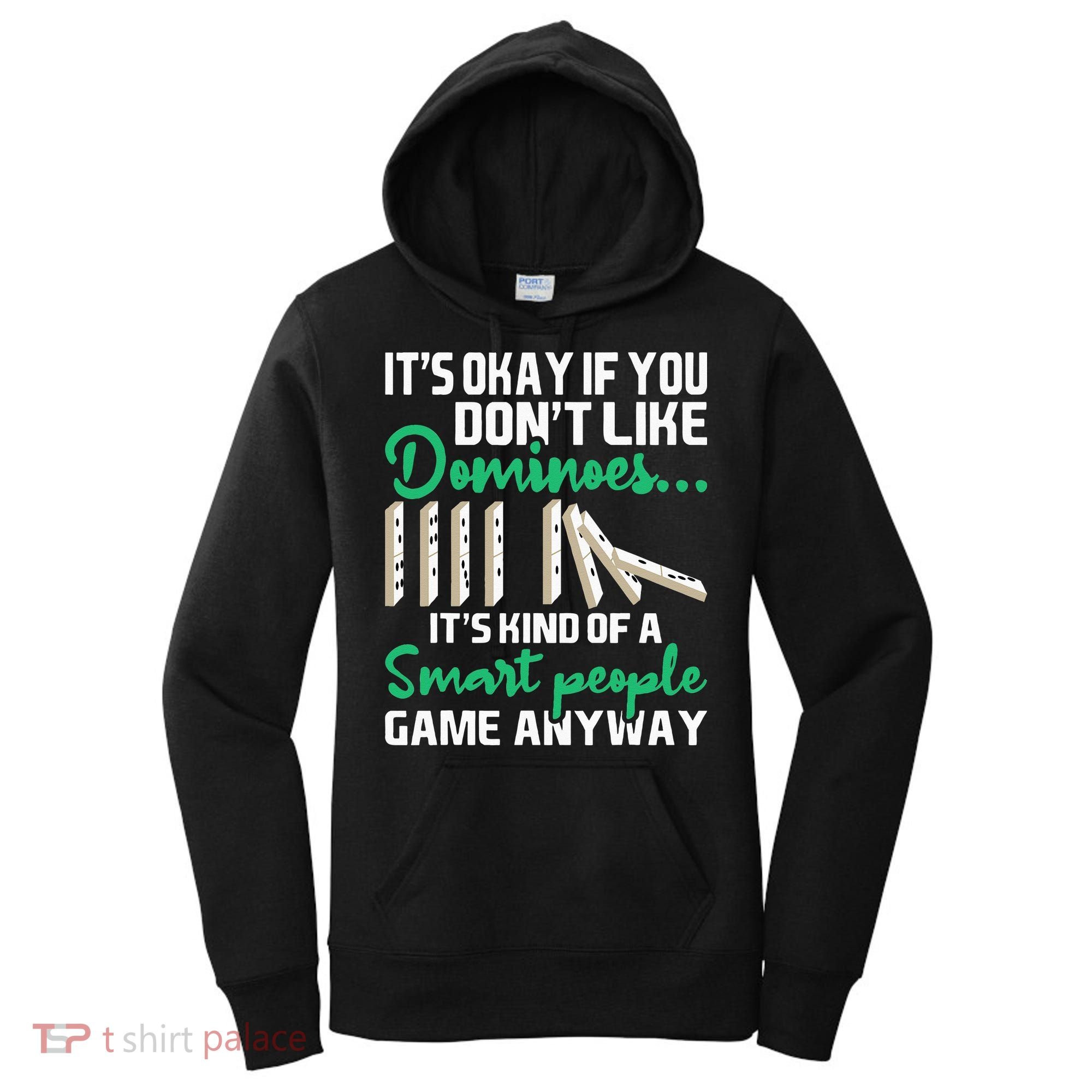 Smart People Game Anyway Dominoes Lover Domino Player Women's Hoodie