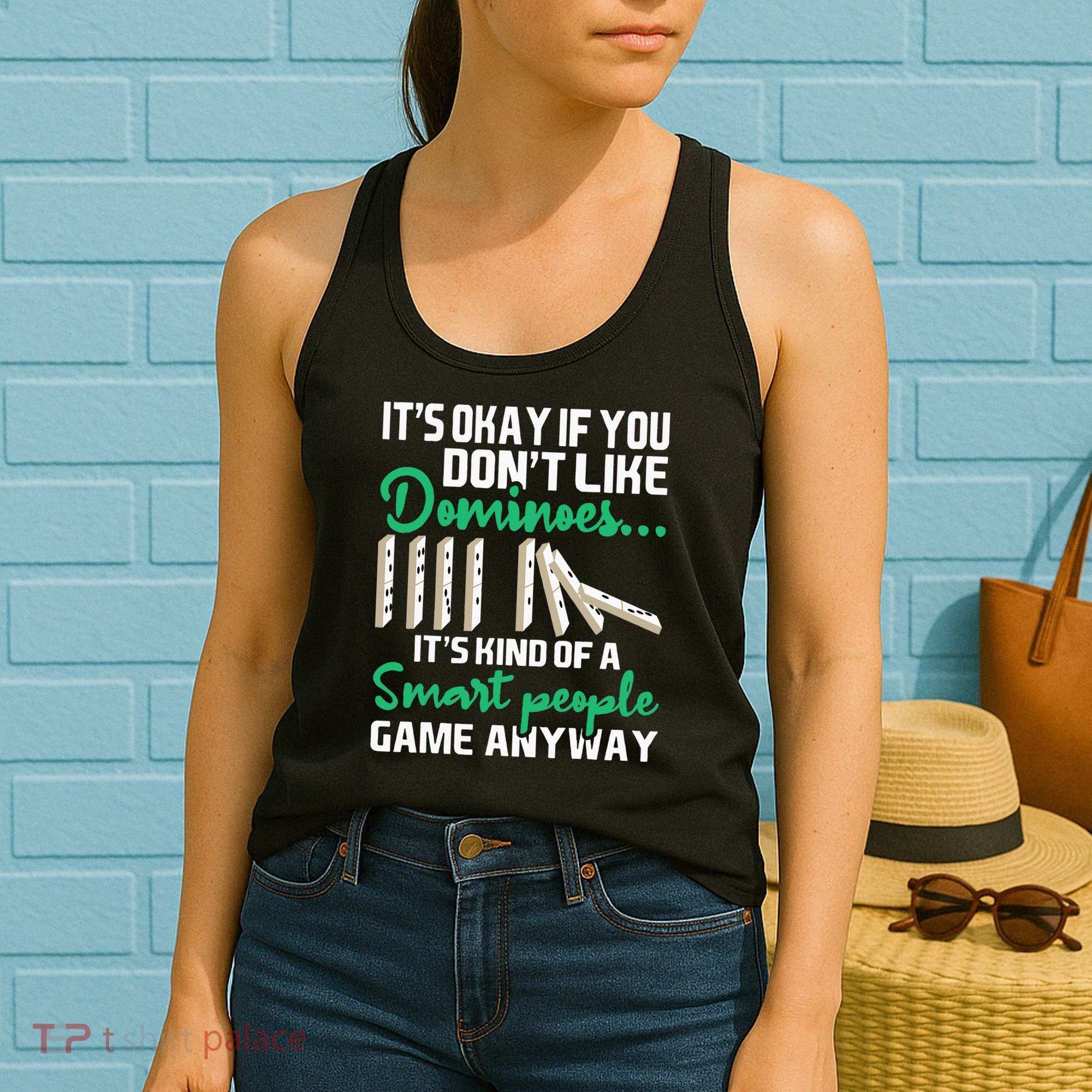 Smart People Game Anyway Dominoes Lover Domino Player Women's Tank Top