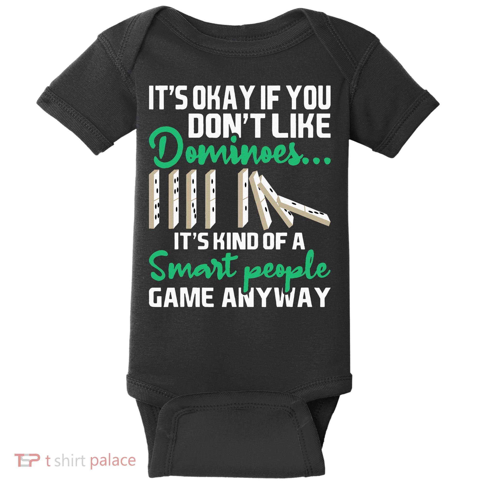 Smart People Game Anyway Dominoes Lover Domino Player Baby Bodysuit