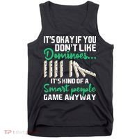 Smart People Game Anyway Dominoes Lover Domino Player Tank Top thumb 0