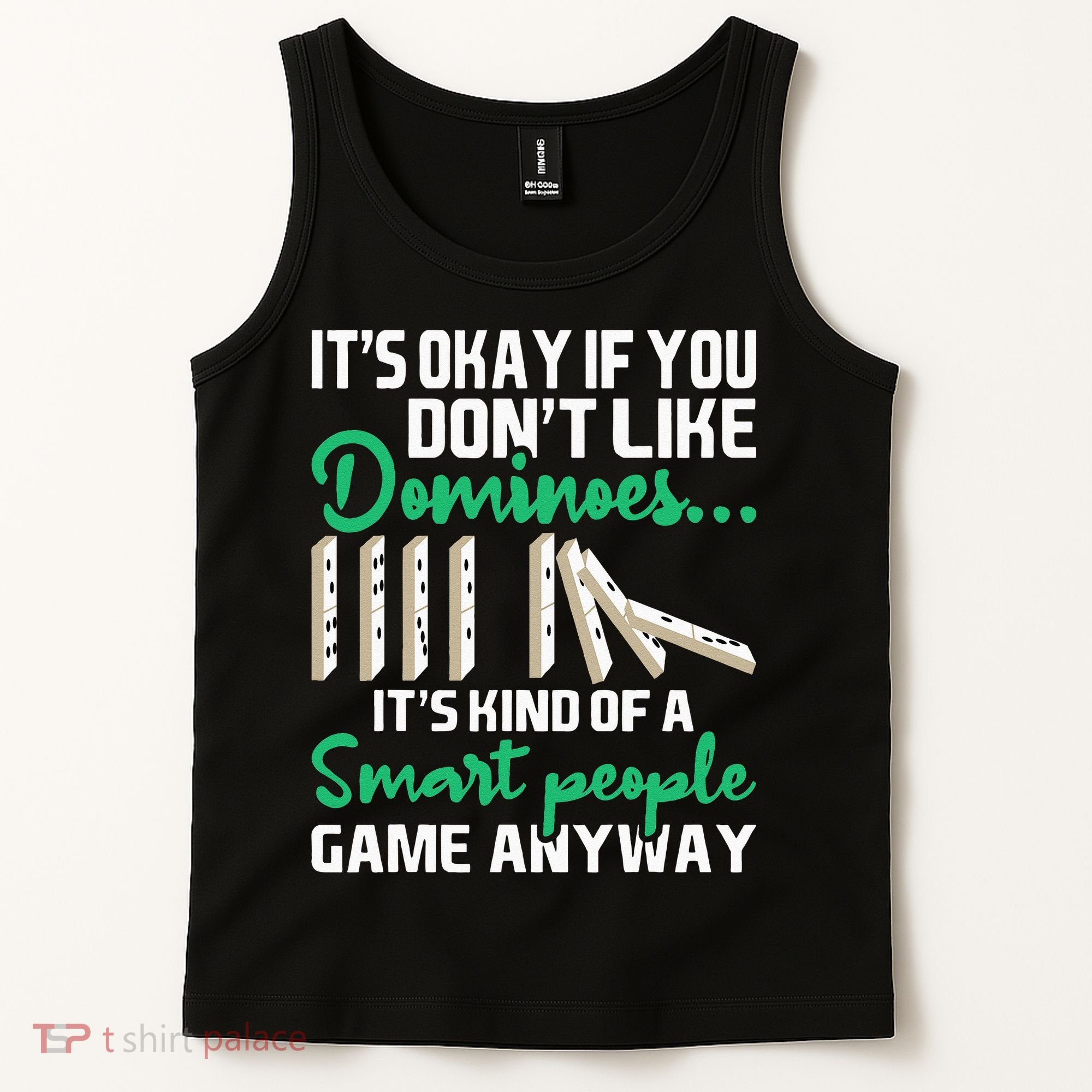 Smart People Game Anyway Dominoes Lover Domino Player Tank Top