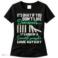 Smart People Game Anyway Dominoes Lover Domino Player Women's T-Shirt thumb 0