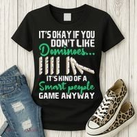 Smart People Game Anyway Dominoes Lover Domino Player Women's T-Shirt thumb 3