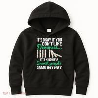 Smart People Game Anyway Dominoes Lover Domino Player Kids Hoodie thumb 0