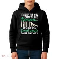 Smart People Game Anyway Dominoes Lover Domino Player Kids Hoodie thumb 4