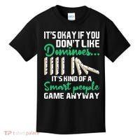 Smart People Game Anyway Dominoes Lover Domino Player Kids T-Shirt thumb 0