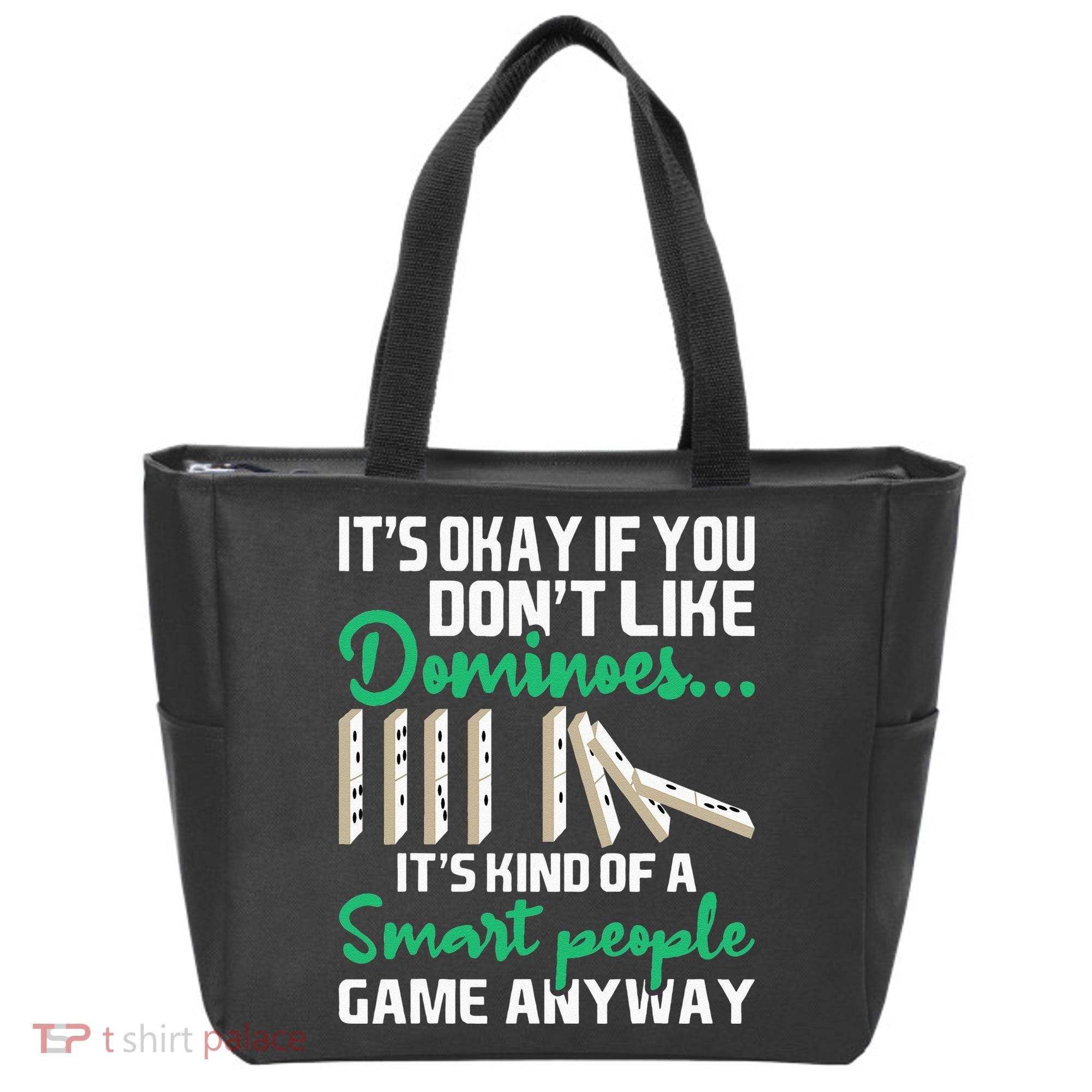 Smart People Game Anyway Dominoes Lover Domino Player Tote Bag