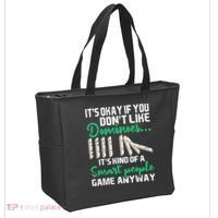 Smart People Game Anyway Dominoes Lover Domino Player Tote Bag thumb 2