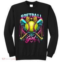 Softball Player Girl Ice Cream Softball Drip  Sweatshirt thumb 0