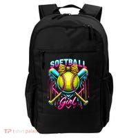 Softball Player Girl Ice Cream Softball Drip  Backpack thumb 0