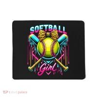 Softball Player Girl Ice Cream Softball Drip  Mousepad thumb 0