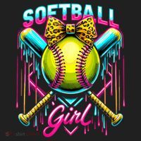Softball Player Girl Ice Cream Softball Drip  Hat thumb 2