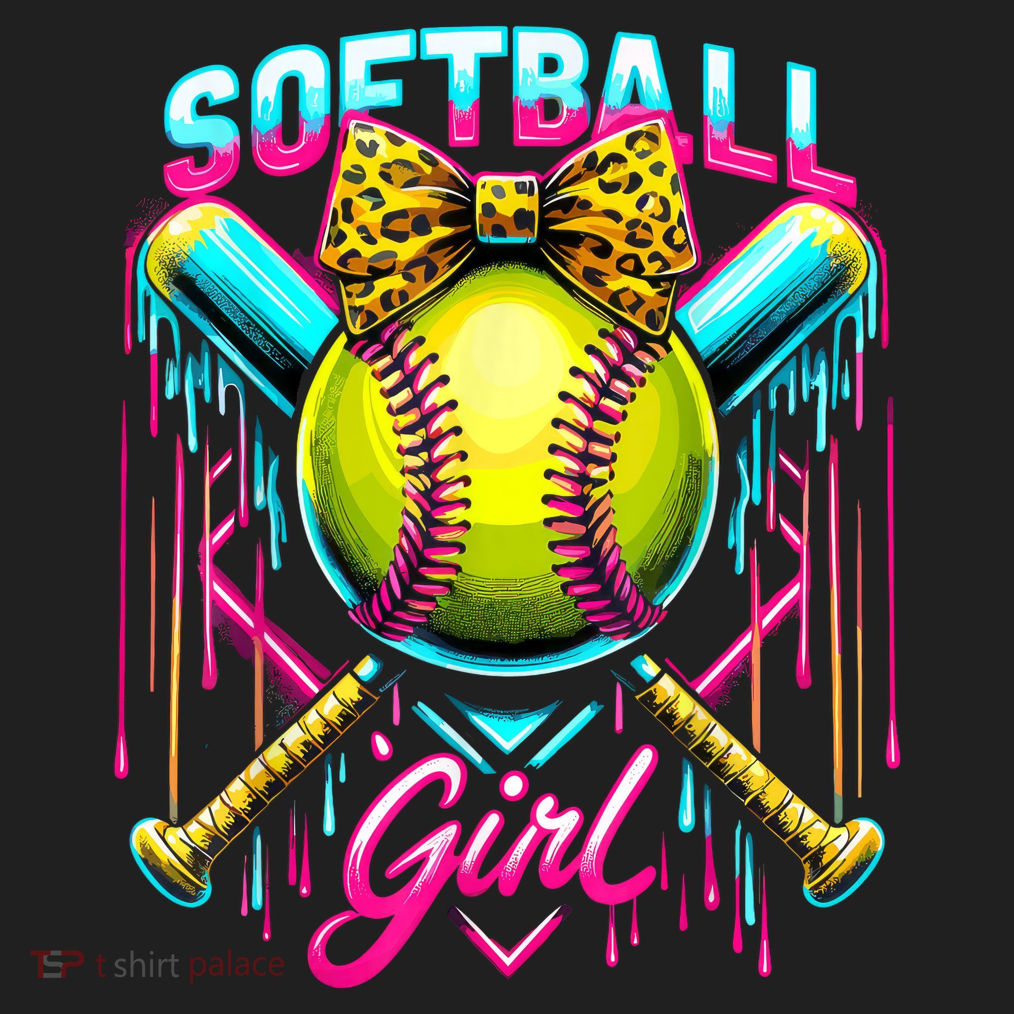 Softball Player Girl Ice Cream Softball Drip  Hat