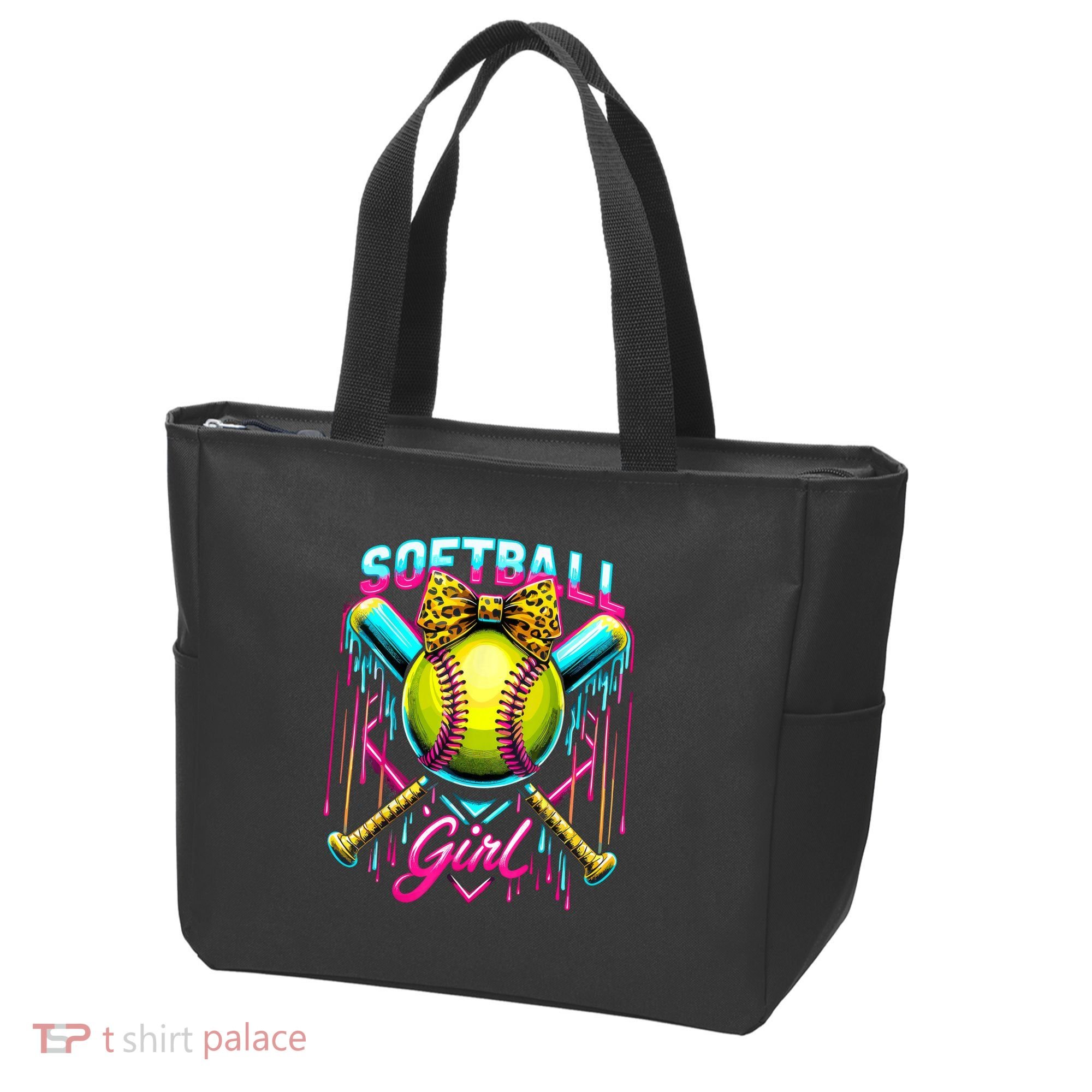 Softball Player Girl Ice Cream Softball Drip  Tote Bag