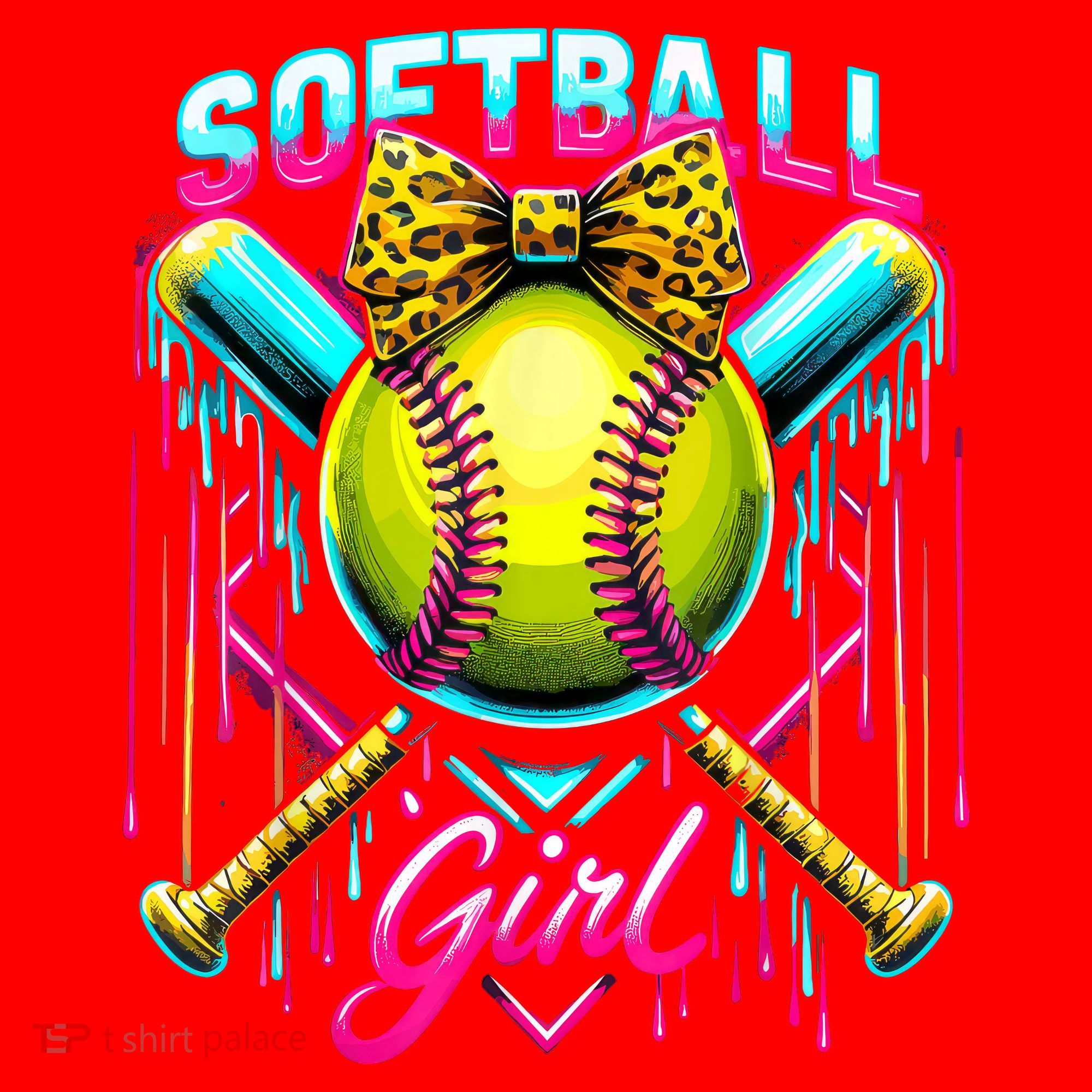 Softball Player Girl Ice Cream Softball Drip  Santa Hat