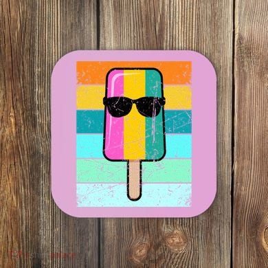 Summer Popsicle Gift Funny Ice Cream Beach Pool Party Gift Coaster
